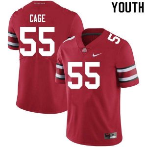 Youth Ohio State Buckeyes #55 Jerron Cage Scarlet Nike NCAA College Football Jersey Jogging BUC0544LX